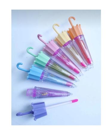 Shenoza 6-pack umbrella model glitter lip gloss
