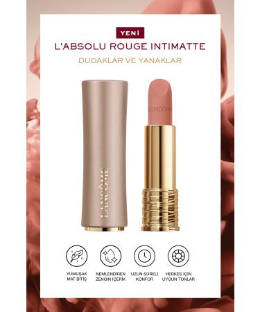 Lancome L'Absolu Rouge Intimatte Ultra Matte Lipstick 215 - First Kiss 3614274132014