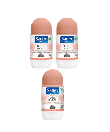 Sanex Natur Protect Piel Sensible Roll-on 50 ml (3 Pieces)