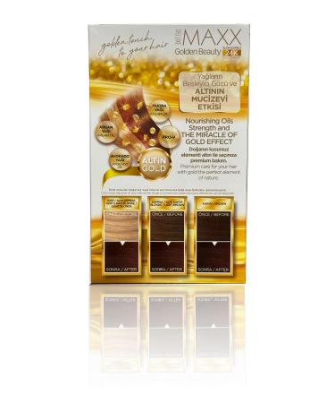 MAXX DELUXE GOLDEN SERIES 24K Gold Content Tube Dye and Hair Care Serum 30 GREAT COLORS (2X50 ML) - Buy Online on GoSupps.com