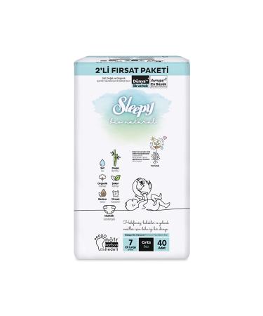 Sleepy Bio Natural 2 Pack 7 XXL Size Diaper 40 pcs