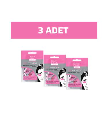 BEAUTY DERM Under Eye Mask Pink Vitamin C and Brightening Feature 3 Pieces