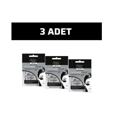 BEAUTY DERM Under Eye Mask Transparent Collagen Patch Anti-Stain 3 PCS