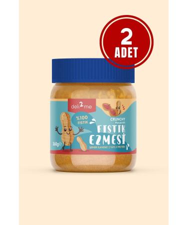 Deli2me SUGAR FREE HIGH PROTEIN ATHLETE SUPPLEMENT 0 CRUNCHY PEANUT BUTTER 360GR 2-PACK ADVANTAGE PACK