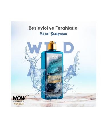 WOW Skin Science Wild Aqua Bath Shower Gel-Natural Content Pure Shea Butter (Paraben Sulfate Silicone and Color Free)250ml - Buy Online on GoSupps.com