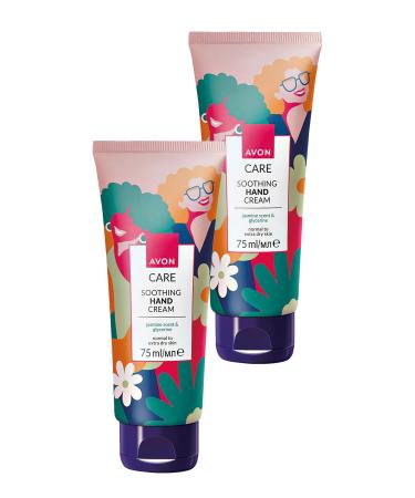 Avon Care Shimmering Jasmine Scented Hand Cream with Glycerin 75 Ml. Set of Two