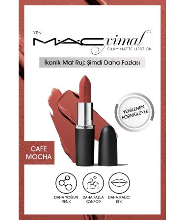 Mac M A CXIMAL S LKY MATTE LIPSTICK MOISTURIZING INTENSE COLOR LIPSTICK - CAFE MOCHA KEYON798