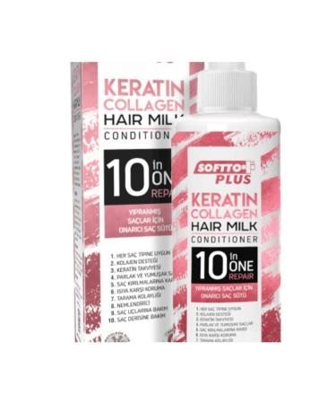 Softto Plus KERAT N COLLAGEN CARE MILK SPECIAL FOR SENSITIVE HAIR 250 ML KEYON971
