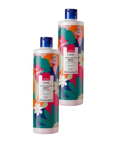 Avon Care Shimmering Jasmine Scented Body Lotion with Glycerin 400 Ml. Set of Two