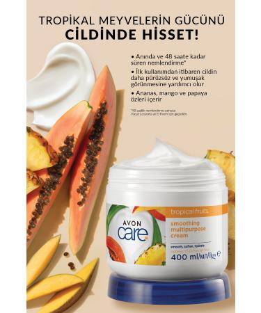 Avon Care Tropical Fruits Pineapple Mango and Papaya Extract Hand and Body Cream 400 Ml. Set of Two - Buy Online on GoSupps.com