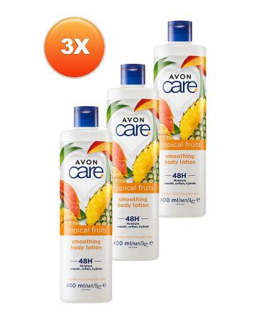 Avon Care Tropical Fruits Pineapple Mango and Papaya Extract Body Lotion 400 Ml. Triple Set - Buy Online on GoSupps.com