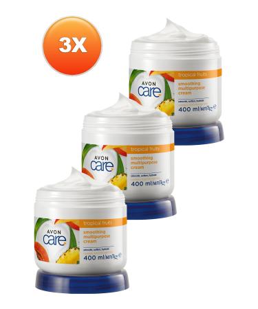 Avon Care Tropical Fruits Pineapple Mango and Papaya Extract Hand and Body Cream 400 Ml. Triple Set - Buy Online on GoSupps.com