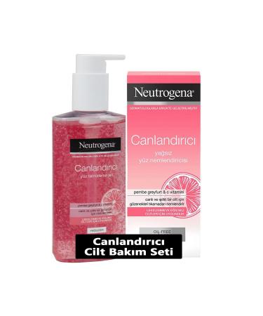 Neutrogena Revitalizing Pink Grapefruit Facial Cleanser 200ml Oil-Free Moisturizer 50ml