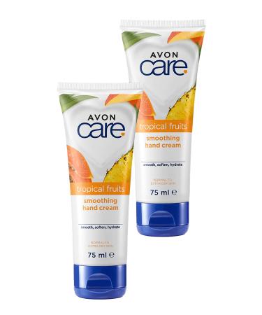 Avon Care Tropical Fruits Pineapple Mango and Papaya Hand Cream 75 Ml. Duo Set