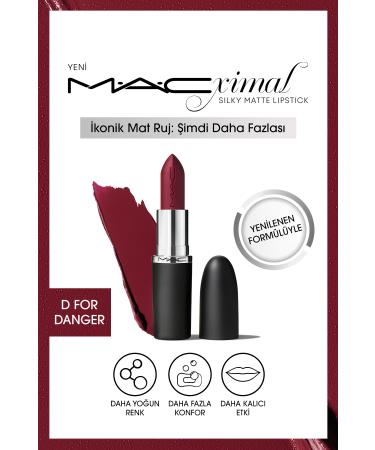 Mac M A CXIMAL Silky Matte Lipstick-D For Danger-Intense Colour Moisturising Lipstick 3.5 g