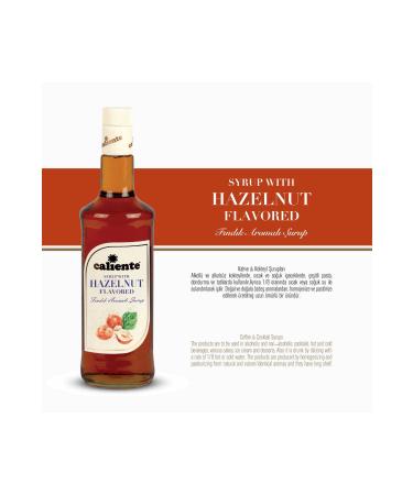 CAL ENTE Caliente Hazelnut Flavored Syrup 70 cl Glass Bottle