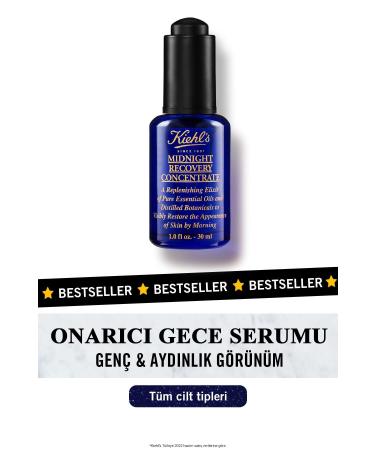 Kiehl's MIDNIGHT RECOVERY NIGHT SERUM THAT REPAIRS THE SKIN AND GIVES A BRIGHT LOOK 30 ML KEYON935