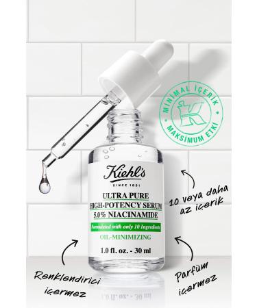 Kiehl's ULTRA PURE 5% NIACINAMIDE OIL REDUCING FACE SERUM - Buy Online on GoSupps.com