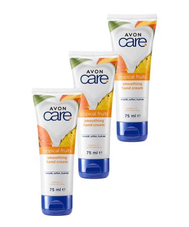 Avon Care Tropical Fruits Pineapple Mango and Papaya Extract Hand Cream 75 Ml. Set of Three