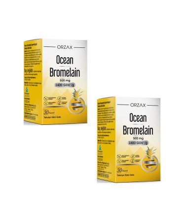 Ocean Bromelain 500 Mg Food Supplement 30 Capsules 2 Pieces
