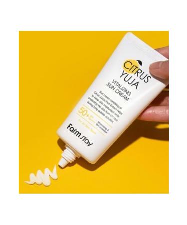 Farmstay FARM STAY CITRUS YUJA VITALIZING SUN CREAM SPF 50 WITH VITAMIN C - Buy Online on GoSupps.com