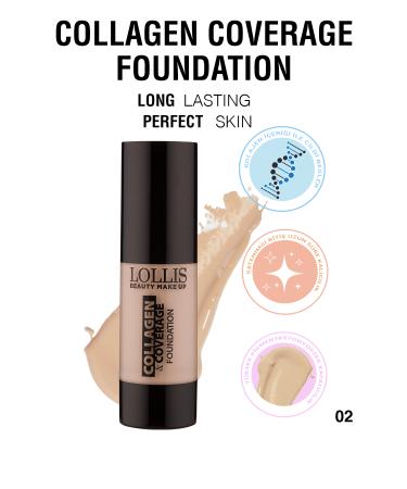 Lollis Collagen Coverage Foundation 02 / Collagen Coverage Foundation 02 Medium Light Tone