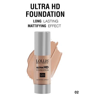Lollis Ultra Hd Foundation 02 /ultra Hd Foundation Color No:02 Light Medium Tone - Buy Online on GoSupps.com