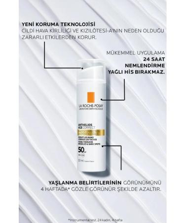 La Roche Posay Anthelios Age Correct Spf 50 Anti-Blemish and Anti-Wrinkle Face Sun Cream 50 Ml - Buy Online on GoSupps.com