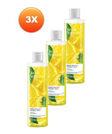 Avon Senses Lemon Burst Lemon and Basil Scented Shower Gel 250 Ml. Set of Three - Buy Online on GoSupps.com