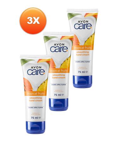 Avon Care Tropical Fruits Pineapple Mango and Papaya Extract Hand Cream 75 Ml. Set of Three - Buy Online on GoSupps.com