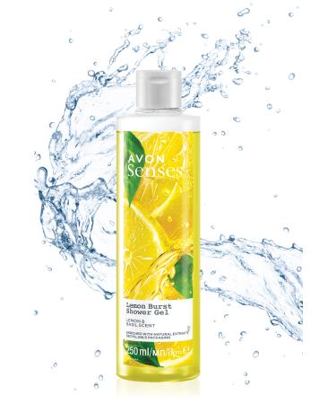Avon Senses Lemon Burst Lemon and Basil Scented Shower Gel 250 Ml. Set of Three - Buy Online on GoSupps.com