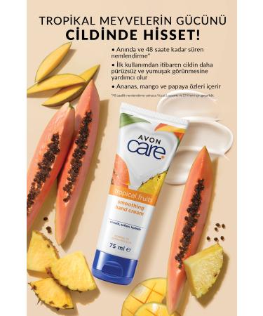 Avon Care Tropical Fruits Pineapple Mango and Papaya Extract Hand Cream 75 Ml. Set of Three - Buy Online on GoSupps.com