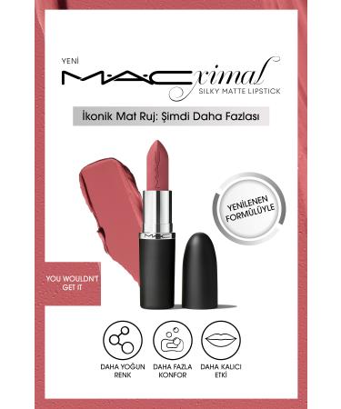 Mac Silky Matte Lipstick-You Wouldn't Get It-Intense Color Moisturizing Lipstick 3.5 g