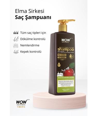 WOW Skin Science Apple Cider Vinegar Shampoo-Ecocert Certified 0 Pure Apple Cider Vinegar-Dandruff and Flaking 1 L - Buy Online on GoSupps.com