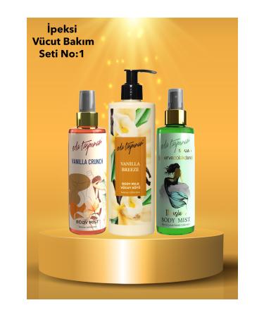 Eda Ta p nar I peksi Body Care Set No.1:vanilla Crunch Vanilla Body Milk Merve (EGX62-EGX84-EGX74)