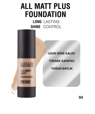 Lollis All Mat Plus Foundation 04 / All Mat Plus Foundation Color No: 04 Dark Tone - Buy Online on GoSupps.com