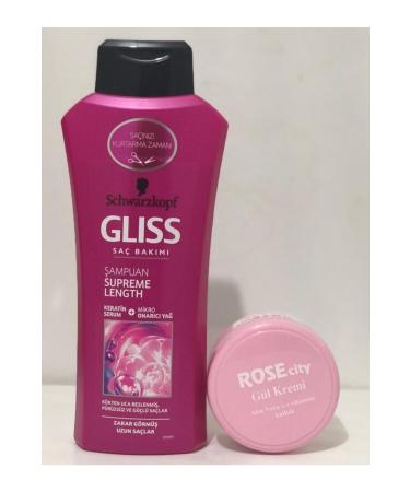 Buy Gliss Supreme Length 525ml Shampoo and Get Rose City 135ml Aloe Vera Rose Cream as a Gift