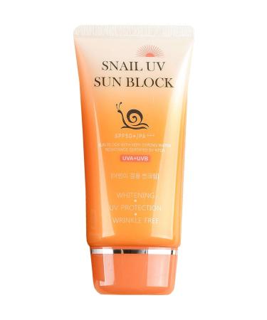 Jigott Full Protection Pure Snail Sun and Care Cream Spf 50 + / Pa +++ for Sensitive and Blemished Skin