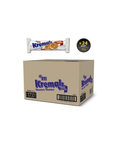 Eti Cream Biscuit 77 g x 24 Pieces - Buy Online on GoSupps.com
