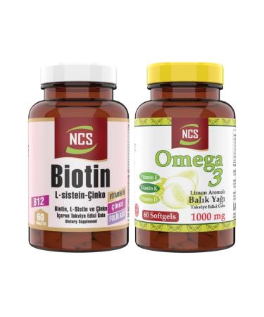 Ncs Omega 3 Fish Oil1000 Mg 60 Capsules Biotin 60 Capsules 2 Products in 1 Campaign