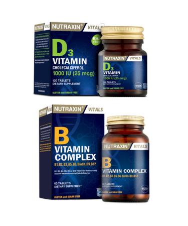 Nutraxin Vitamin D3 and Vitamin B 2-Piece Set