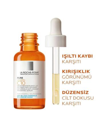 La Roche Posay LA ROCHE-POSAY PURE VITAMIN C10 SERUM PURE VITAMIN C10 SERUM RADIANT ANTIOXIDANT SERUM-30 ML - Buy Online on GoSupps.com