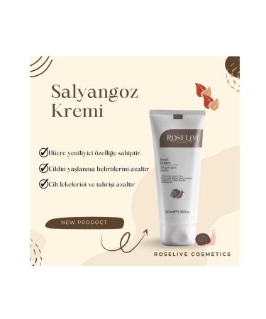 Roselive HMD Natural Snail Cream & Anti-Aging Moisturizing and Repairing Skin Care Cream 100 ML