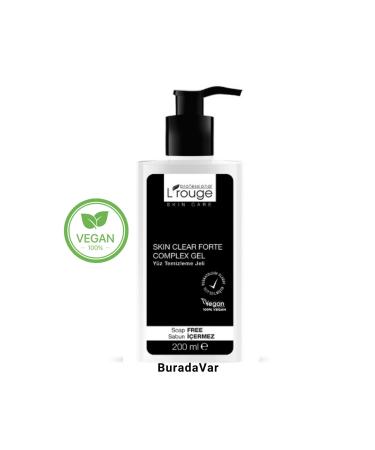 L'ROUGE 0 Herbal Face Cleansing Wash Gel Blackhead and Acne Anti Skin Clear Forte Gel 200 ml