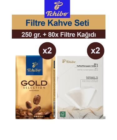 Tchibo Gold Selection Ground Filter Coffee 2x250 gr. + 2x80 Filters