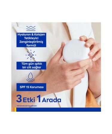 NIVEA Hyaluronic and Collagen SPF15 Tinted Skin Tone Equalizing Medium Tone Face Care Cream 02 15 ml - Buy Online on GoSupps.com