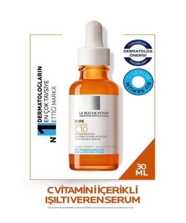 La Roche Posay LA ROCHE-POSAY PURE VITAMIN C10 SERUM PURE VITAMIN C10 SERUM RADIANT ANTIOXIDANT SERUM-30 ML
