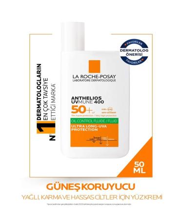 La Roche Posay La Roche PosayAnthelios Uvmune 400 Oil Control Fluid Sun Cream Spf 50+ 50ml