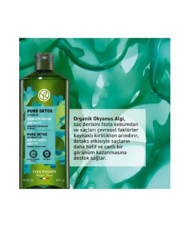 Yves Rocher Purifying Shampoo - Oily Hair / Pure Detox Detoxifying Ocean Algae 300ml - Buy Online on GoSupps.com