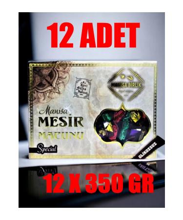 MAN SA B RL K Manisa Mesir Paste Glucose Free 350 Gr Special 12 Pieces